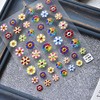 New Sunflower Smiley Face Nail Art Sticker Decals 5D Embossed,