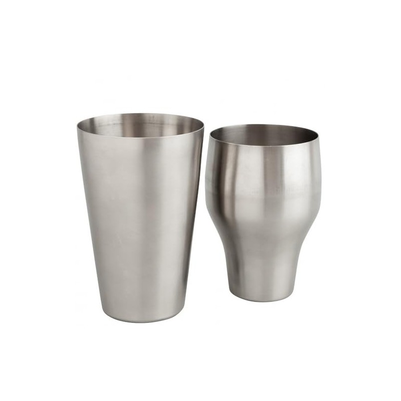 COCKTAIL7 Paris French Cocktail Shaker Continental 50cl Brushed Stainless Steel
