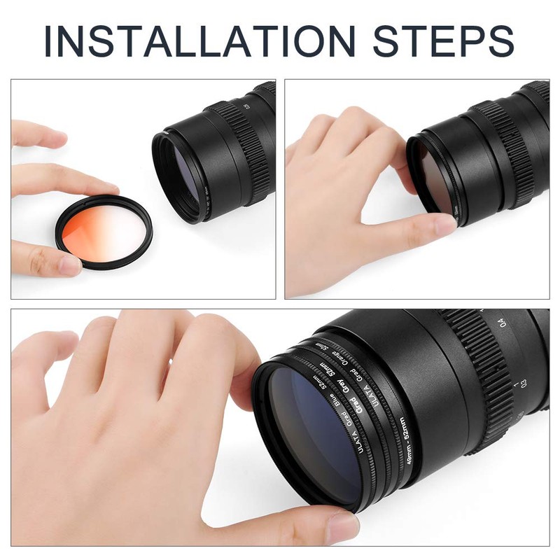 Fotover 9 x Colour Filter for Canon Nikon Sony Pentax