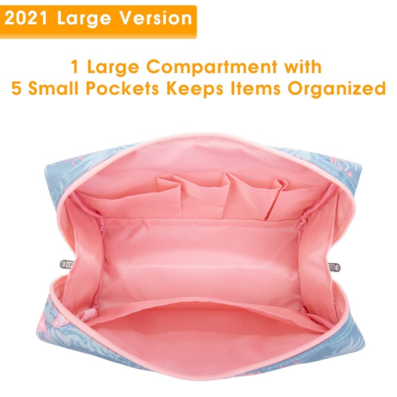 Large Makeup Bag Zipper Pouch Travel Cosmetic Organizer for Women
