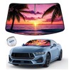 KDM Sunset Beach Style Windshield Sun Shade Fit for 2015-2024