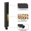 Gaosin Brass Handheld Shower High Pressure Single Function Black Hand