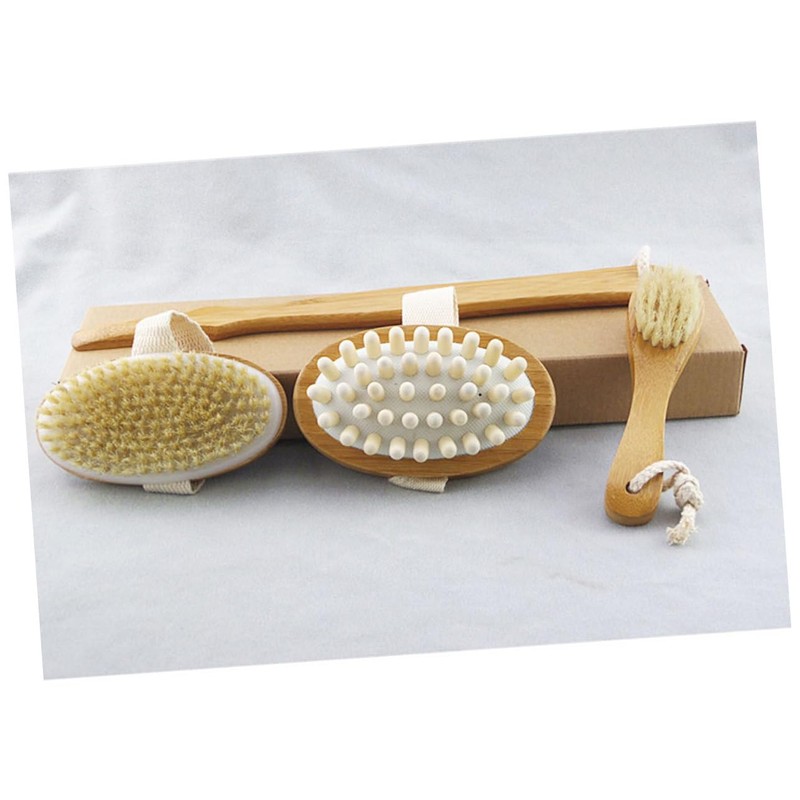 TOVINANNA Body Exfoliator Brush Set 3 Pcs Skin Brush Knit