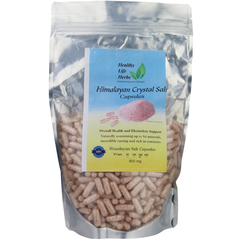 Pink Himalayan Salt Capsules 540 Caps (850 mg) Keto Diet