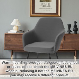 MEIVINES Chair Covers, Stretch Chair Cover, Armchair Cover, Set of 4 Chair Covers, Swing Chairs with Armrests, Removable Protective Cover for Office Chairs, Dining Room Chairs, Dressing Table, Chair,