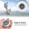 Mini Compass, 60 mm Stainless Steel Compass, Portable Pocket Compass,