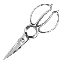 MITSUMOTO SAKARI 8.5 Inch Kitchen Scissors & Poultry Shears, Heavy Duty All Steel, Removable for Chicken, Fish, Bones