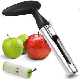 Descorazonador de manzanas, cortador de manzanas de acero inoxidable, con carcasa de núcleo, cuchilla de acero inoxidable de calidad alimentaria, fácil de deshuesar, para peras, pimientos, manzanas