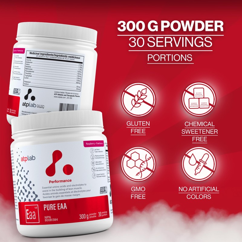 ATP LAB - Pure EAA Powder 300g (Raspberry Flavour) -
