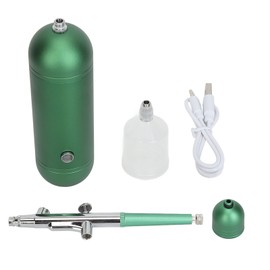 Oxygen Airbrush Facial Machine Hydrating Moisturizing High Pressure Handheld Airbrush for Home Green
