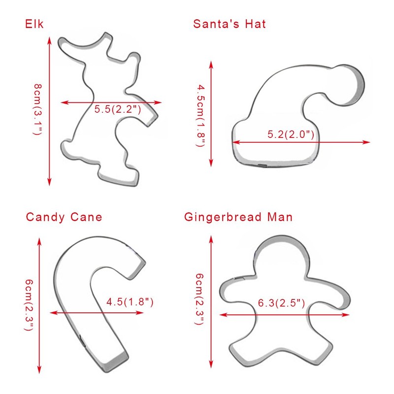 4PCS Hanging Cup Cookie Cutter, christmas mug decor, kitchen accessories