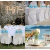 DDCBNS 6 PCS Spandex Chair Sash Bow Tied,Elastic Sashes Chair