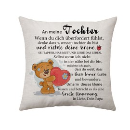 Aconesong Daughter Gift Inspirational Gifts for Daughter Birthday from Dad Cushion Covers Little Daughter Gifts from Father Daughter Christmas Wedding Gifts (Daughter from Dad)