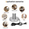 Helunsi Industrial Table Lamp Base, Silver E26 E27 Lamp Base