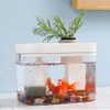 Niwugady Aquarium with Lid, Transparent Aquarium with USB Air Pump,