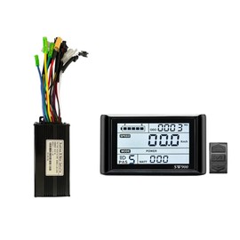DcnrInsr 24V 36V 48V 500W 750W 9 Tubes Brushless 26A Controller Throttle Brake Kit with LED SW900 Display E-Bike Parts