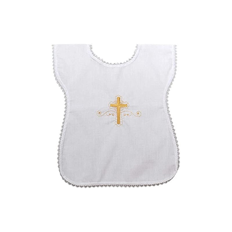 Camicia da battesimo Unisex, Vestina Made in Italy, Ricamata a