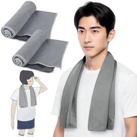 Cooling Towel Set of 2, Cooling Cool Towel, Cool Touch Sensation, Heat Prevention Goods, Heatstroke Prevention Goods, Sunburn Protection, UV Protection | Farming, Climbing, Exercise, Club Activities