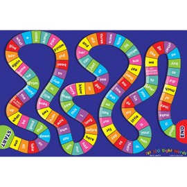 Ashley Productions Smart Poly Chart 13" x 19", First 100 Sight Words Game Board