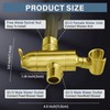 Metal Shower Arm Diverter with Handheld Mount, G1/2" 3-Way Shower