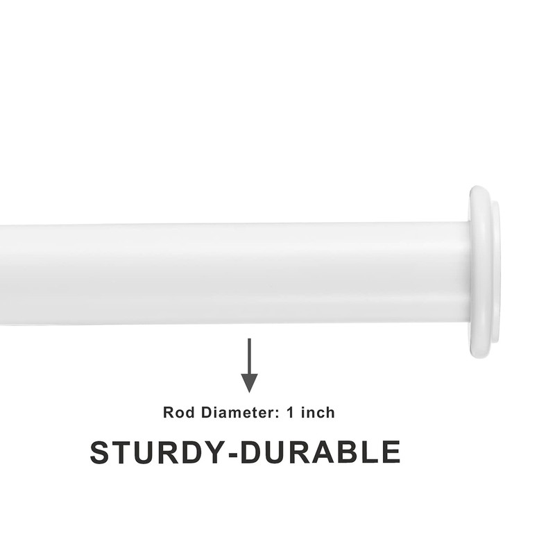 YunNephele Ceiling Curtain Rod 56-108 inch,Adjustable Metal Single Window Curtain