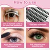 570 Pieces Individual Eyelashes, 30+40+50+60+80+100D Fluffy Russian Eyelashes Extensions, 8-16mm