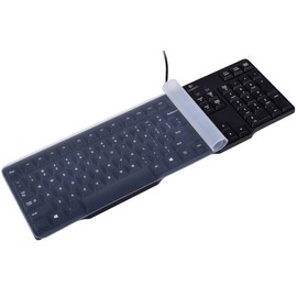 Funda protectora universal de silicona transparente impermeable antipolvo para teclado de PC de tamaño estándar (tamaño: 17.5 x 5.5 pulgadas)