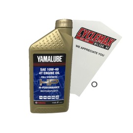 Cyclemax Full-Synthetic Yamalube Oil Change Kit compatible with 2006-2025 Yamaha TT-R50