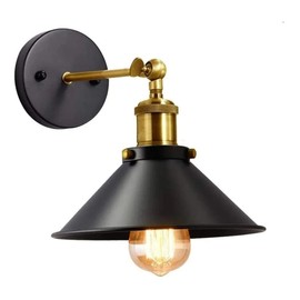 Raganet, Lámpara de Pared Vintage, Apta para Interiores y Exteriores, Iluminación Retro y Lujosa, Lampara Ajustable y Fácil de Instalar, Socket E27 (Foco No Incluido 1 Pieza)