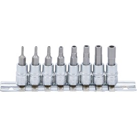 BGS 5156 | Bit Socket Set | 6.3 mm (1/4") Drive | Internal Hexagon Tamperproof 2 - 7 mm | 8 pcs.