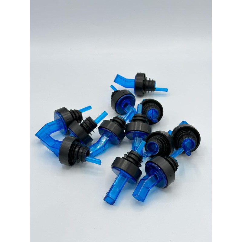 Blue Screen Liquor Bottle Pourers: 12-Pack | Durable, Easy Pour