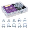 Swpeet 120Pcs 10 Sizes Zinc Plated Mini Fuel Injection Line