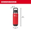 Milwaukee Packout Thermal Bottle 709 Ml (Red) - 48-22-8396R