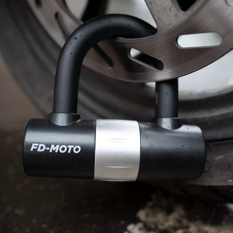FD-MOTO U Lock Motorcycle Steel Disc Lock High Security Carabiner