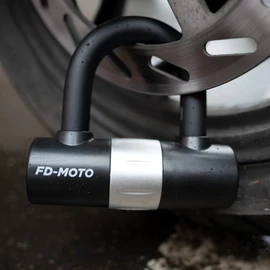 FD-MOTO U Lock Motorcycle Steel Disc Lock High Security Carabiner Lock,Black