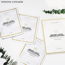 Nine One Cosmedi Rebloom Luxury Soothing Gold Mask Pack 1box 5ea / 리블룸 럭셔리 수딩 골드 마스크팩 1box 5ea
