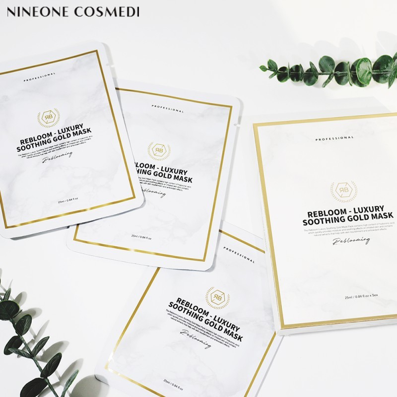 Nine One Cosmedi Rebloom Luxury Soothing Gold Mask Pack 1box