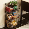 3 Tier Hanging Foldable Wire Baskets Closet Organizer Clothes Shelves