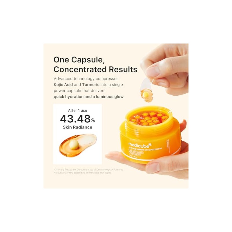 Medicube Capsule Cream With Kojic Acid Turmeric For Uneven Skin