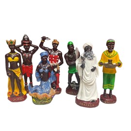 Statues Set of 7pc Orisha African Powers Estatua Orisha Saints Sculpture