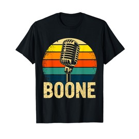 Boone Retro Microphone Music for Vintage Lovers T-Shirt