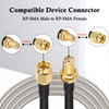 RP-SMA Male to RP-SMA Female Bulkhead Cable 3FT 2PCS, RG58