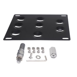 HiSport License Plate Holder Front Bumper Compatible with Mazda 3 6 CX-5 MX-5 Miata, No Drill Relocator Hole Adapter Support Holder