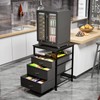 Mini Fridge Stand Heavy Duty Mini Fridge Table with Storage