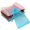 Tojwi 50pcs Organza Bags-Mix Color 3.54''x4.33''(9x11cm) Satin Drawstring Organza Pouch