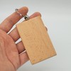 Big Rectangle Wood Engraving Blanks Wooden Key Tag With Keychain
