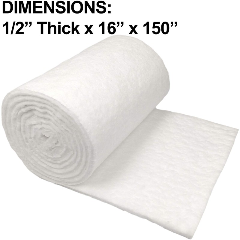 Ceramic Fiber Insulation, 1/2" Thick x 16" x 150", 2400F