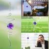 Gazing Ball Spiral Tail Wind Spinner Stabilizer, Garden Decorations Stainless