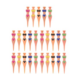 Aimall 25pcs Golf Tees Bikini Design, 5 Colors Assortment, 3.14 Inch Novelty Golf Nails, Durable Golf Accessories
