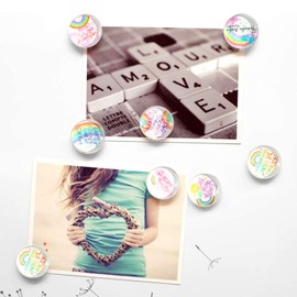 Cosylove Cute Crystal Glass Fridge Magnets for Office Cupboards, Whiteboards, Photos, Beautiful Decorative Magnets for Your Home